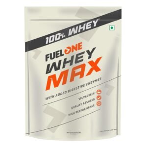 FUELONE Whey Max ( 1kg / 2.2lbs) | Whey Protein Concentrate & Whey Protein Isolate | 27g Protein